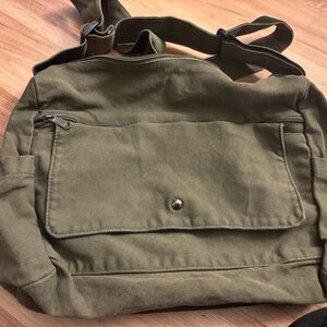 Olive Canvas bag -Crossbody